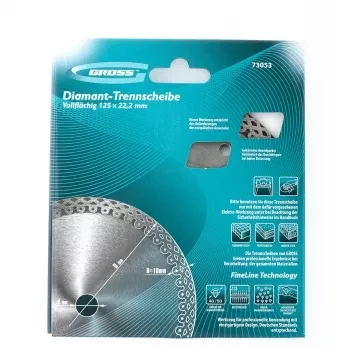 Диск алмазный ф125х22,2мм, тонкий, сплошной, мокрое резание GROSS 73053 купить в Ханты-Мансийске