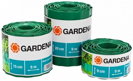 Бордюр зеленый 15 см, длина 9 м  GARDENA купить в Ханты-Мансийске