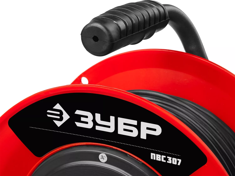 Удлинитель на катушке "ПВС 307", 50 м, 2500 Вт, 4 гнезда, ПВС 3х0,75 кв мм, ЗУБР 55083-50 купить в Ханты-Мансийске
