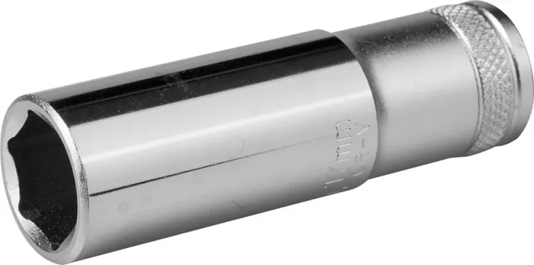 Торцовая головка KRAFTOOL "INDUSTRIE QUALITAT", удлиненная, Cr-V, FLANK, хромосатинированная, 1/2", 17 мм 27807-17_z01 купить в Ханты-Мансийске