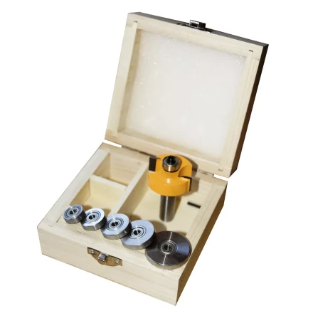 Набор фрез кромочных фальцевых 6 подшипников хвостовик 12 мм 46329 купить в Ханты-Мансийске