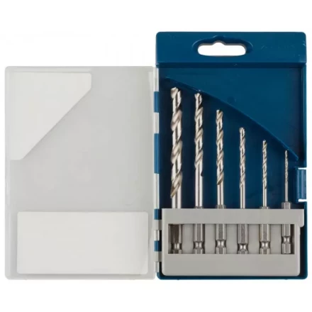 Набор ЗУБР &quot;ЭКСПЕРТ&quot;:  Сверла  по металлу, шестигранный хвостовик 1/4&quot;, быстрорежущая сталь Р6М5, 4,5,6,8,10мм, 5 пред 29623-H5 купить в Ханты-Мансийске