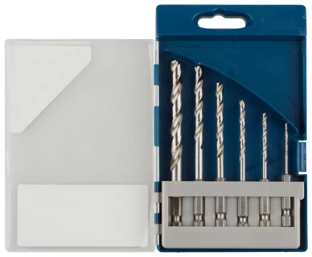 Набор ЗУБР &quot;ЭКСПЕРТ&quot;:  Сверла  по металлу, шестигранный хвостовик 1/4&quot;, быстрорежущая сталь Р6М5, 4,5,6,8,10мм, 5 пред 29623-H5 купить в Ханты-Мансийске
