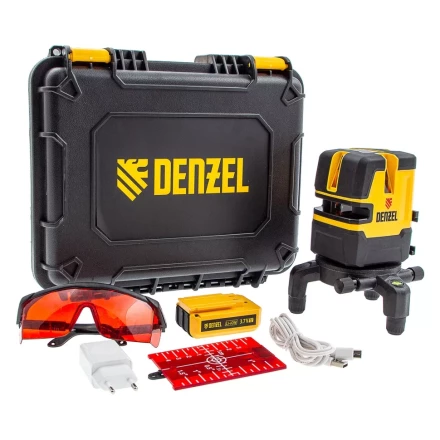 Лазерный уровень LX 05 Red, 20 м, 635 нм, аккумулятор Li 5200 mAh, резьба 5/8&quot; Denzel 35071 купить в Ханты-Мансийске
