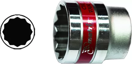 Головка торцевая 14 мм 12-гранная CrV под квадрат 1/2" хромированная  MATRIX MASTER 13688 купить в Ханты-Мансийске